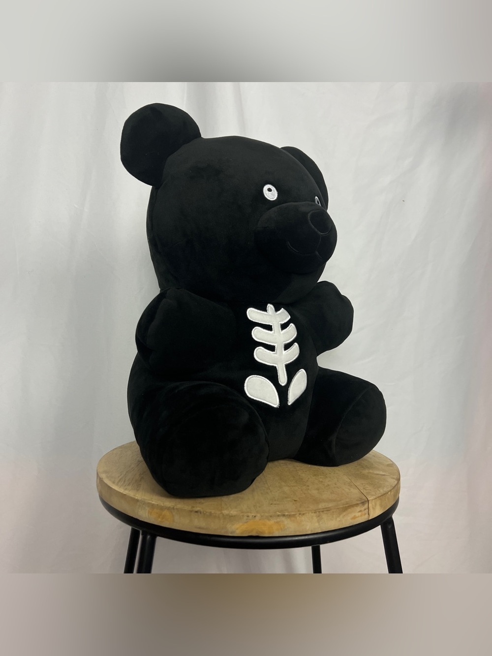 Black Halloween Gummy Bear Skeleton Plush